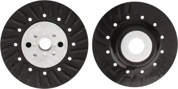 Tru-Maxx - 4" Diam Locking Nut Disc Backing Pad - Hard Density, 15,300 RPM - Eagle Tool & Supply