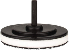 Tru-Maxx - 3" Diam Hook & Loop Disc Backing Pad - 1/4" Shank Diam, Medium Density, 15,500 RPM - Eagle Tool & Supply