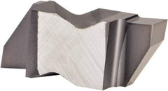 Kennametal - 4189NGP Grade KCU10, 4.8mm Cutting Width Carbide Grooving Insert - 6.35mm Max Depth of Cut, Right Hand, 0.57mm Corner Radius, AlTiN Finish - Eagle Tool & Supply