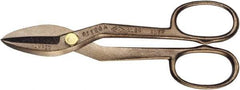 Ampco - 4-1/2" Length of Cut, Straight Pattern Tinner's Snip - 14" OAL, Nickel Aluminum Bronze Blade - Eagle Tool & Supply