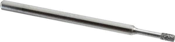 Strauss - 0.157" Head Thickness CBN Grinding Pin - 1/8" Shank Diam x 2" Shank Length, Medium Grade, 80 Grit - Eagle Tool & Supply