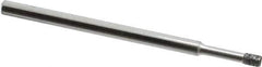 Strauss - 0.157" Head Thickness CBN Grinding Pin - 1/8" Shank Diam x 2" Shank Length, Medium Grade, 80 Grit - Eagle Tool & Supply