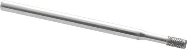 Strauss - 0.11" Head Diam x 0.157" Head Thickness CBN Grinding Pin - 1/8" Shank Diam x 2" Shank Length, Medium Grade, 80 Grit - Eagle Tool & Supply