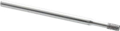 Strauss - 0.11" Head Diam x 0.157" Head Thickness CBN Grinding Pin - 1/8" Shank Diam x 2" Shank Length, Medium Grade, 80 Grit - Eagle Tool & Supply