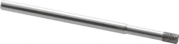 Strauss - 1/8" Head Diam x 0.157" Head Thickness CBN Grinding Pin - 1/8" Shank Diam x 2" Shank Length, Fine Grade, 120 Grit - Eagle Tool & Supply