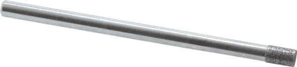 Strauss - 1/8" Head Diam x 0.197" Head Thickness CBN Grinding Pin - 1/8" Shank Diam x 2" Shank Length, (170 Mesh Grit) - Eagle Tool & Supply
