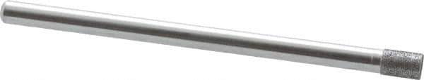 Strauss - 0.14" Head Diam x 0.197" Head Thickness CBN Grinding Pin - 1/8" Shank Diam x 2" Shank Length, (170 Mesh Grit) - Eagle Tool & Supply