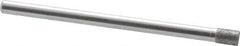 Strauss - 0.14" Head Diam x 0.197" Head Thickness CBN Grinding Pin - 1/8" Shank Diam x 2" Shank Length, (170 Mesh Grit) - Eagle Tool & Supply