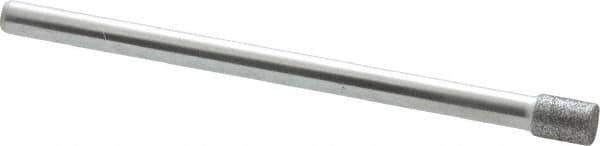 Strauss - 0.157" Head Diam x 0.197" Head Thickness CBN Grinding Pin - 1/8" Shank Diam x 2" Shank Length, (170 Mesh Grit) - Eagle Tool & Supply