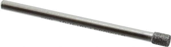 Strauss - 0.157" Head Diam x 0.197" Head Thickness CBN Grinding Pin - 1/8" Shank Diam x 2" Shank Length, Medium Grade, 80 Grit - Eagle Tool & Supply