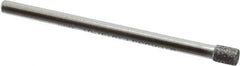 Strauss - 0.157" Head Diam x 0.197" Head Thickness CBN Grinding Pin - 1/8" Shank Diam x 2" Shank Length, Medium Grade, 80 Grit - Eagle Tool & Supply