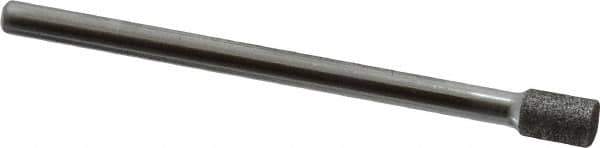 Strauss - 0.177" Head Diam x 1/4" Head Thickness CBN Grinding Pin - 1/8" Shank Diam x 2" Shank Length, (170 Mesh Grit) - Eagle Tool & Supply