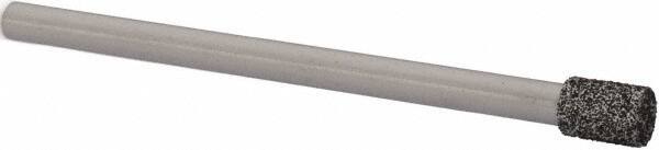 Strauss - 0.177" Head Diam x 1/4" Head Thickness CBN Grinding Pin - 1/8" Shank Diam x 2" Shank Length, Medium Grade, 80 Grit - Eagle Tool & Supply