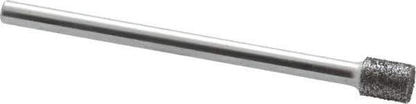 Strauss - 0.197" Head Diam x 1/4" Head Thickness CBN Grinding Pin - 1/8" Shank Diam x 2" Shank Length, (170 Mesh Grit) - Eagle Tool & Supply