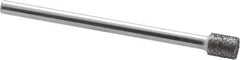 Strauss - 0.197" Head Diam x 1/4" Head Thickness CBN Grinding Pin - 1/8" Shank Diam x 2" Shank Length, (170 Mesh Grit) - Eagle Tool & Supply