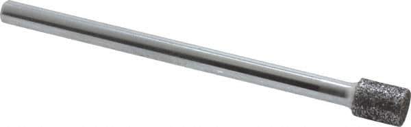 Strauss - 0.197" Head Diam x 1/4" Head Thickness CBN Grinding Pin - 1/8" Shank Diam x 2" Shank Length, Medium Grade, 80 Grit - Eagle Tool & Supply