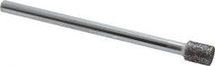Strauss - 0.197" Head Diam x 1/4" Head Thickness CBN Grinding Pin - 1/8" Shank Diam x 2" Shank Length, Medium Grade, 80 Grit - Eagle Tool & Supply
