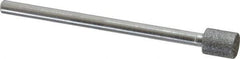 Strauss - 1/4" Head Diam x 0.276" Head Thickness CBN Grinding Pin - 1/8" Shank Diam x 2" Shank Length, (170 Mesh Grit) - Eagle Tool & Supply