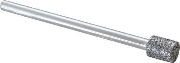 Strauss - 1/4" Head Diam x 0.276" Head Thickness CBN Grinding Pin - 1/8" Shank Diam x 2" Shank Length, Medium Grade, 80 Grit - Eagle Tool & Supply