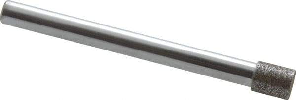 Strauss - 0.315" Head Diam x 3/8" Head Thickness CBN Grinding Pin - 1/4" Shank Diam x 3" Shank Length, Medium Grade, 80 Grit - Eagle Tool & Supply
