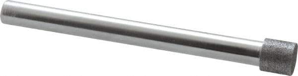 Strauss - 0.335" Head Diam x 0.315" Head Thickness CBN Grinding Pin - 1/4" Shank Diam x 3" Shank Length, (170 Mesh Grit) - Eagle Tool & Supply