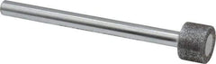 Strauss - 0.591" Head Diam x 0.394" Head Thickness CBN Grinding Pin - 1/4" Shank Diam x 3-1/2" Shank Length, Medium Grade, 80 Grit - Eagle Tool & Supply