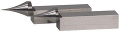 SPI - 2.05 Inch Overall Length, Gage Block Points - Concentricity +/-0.0002 Inch Accuracy, Sold As Pair, For Use with Rectangular Gage Blocks, 2 Pieces - Eagle Tool & Supply