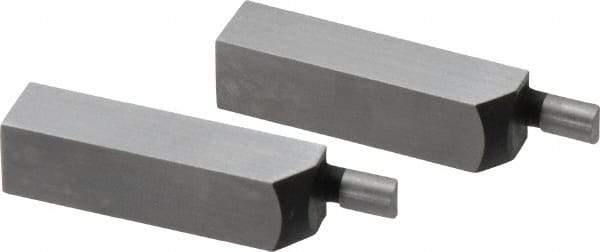 SPI - 1.58 Inch Overall Length, 0.315 Inch Jaw Thickness, 0.1 Inch Radius, Gage Block Cylindrical Jaws - Radius 0.00003 Inch, Pair 0.00004 Inch Accuracy, Sold As Pair, For Use with Rectangular Gage Blocks, 2 Pieces - Eagle Tool & Supply