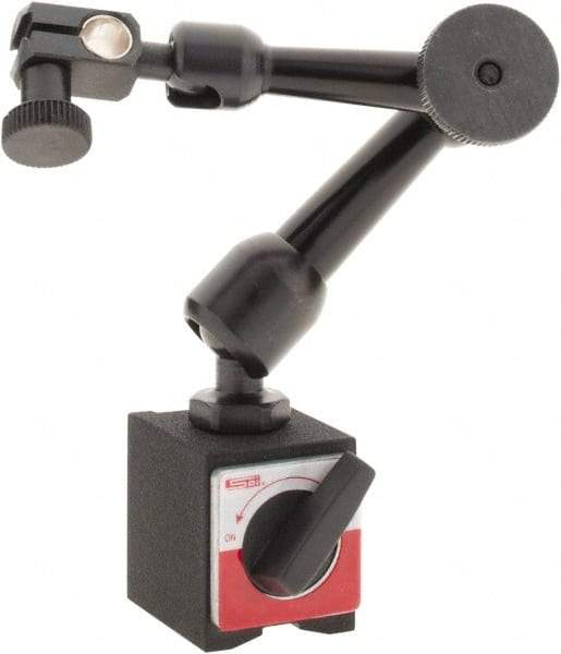 SPI - 72 Lb Magnetic Force, Indicator Positioner & Holder with Base - Articulated Arm, Rectangular Base, 1.38" Base Height, 1.42" Base Length, 1.18" Base Width - Eagle Tool & Supply