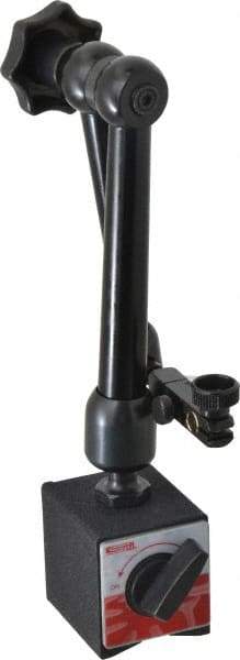 SPI - 180 Lb Magnetic Force, Fine Adjustment Indicator Positioner & Holder with Base - Articulated Arm, Rectangular Base, 2.17" Base Height, 2.36" Base Length, 2" Base Width - Eagle Tool & Supply