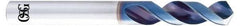OSG - 0.3319" 120° Spiral Flute Vanadium High Speed Steel Screw Machine Drill Bit - Right Hand Cut, 37mm Flute Length, 87mm OAL, Faceted Point, Straight Shank - Eagle Tool & Supply