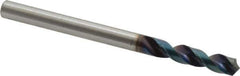 OSG - 4mm 130° Spiral Flute Vanadium High Speed Steel Screw Machine Drill Bit - WD1 Finish, Right Hand Cut, 22mm Flute Length, 54mm OAL, Faceted Point, Straight Shank - Eagle Tool & Supply