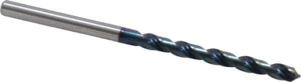 OSG - 5/32" 130° Vanadium High Speed Steel Jobber Drill - WD1 Finish, Right Hand Cut, Spiral Flute, Straight Shank, 75mm OAL, Faceted Point - Eagle Tool & Supply