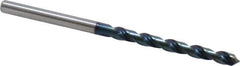 OSG - 5/32" 130° Vanadium High Speed Steel Jobber Drill - WD1 Finish, Right Hand Cut, Spiral Flute, Straight Shank, 75mm OAL, Faceted Point - Eagle Tool & Supply