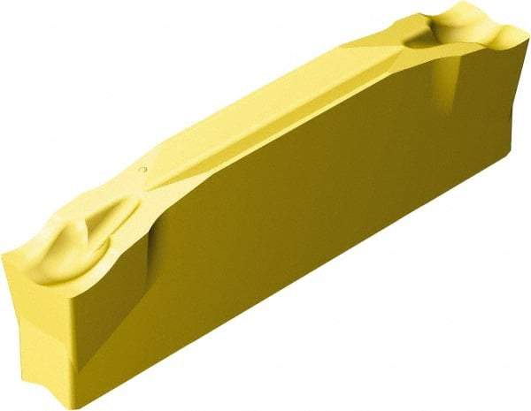 Sandvik Coromant - N123x2D CM 2135 Grade, 0.0591" Cutting Width, Carbide Cutoff Insert - 0° Neutral Lead Angle, 0.0079" Cnr Rad, TiCN/Al2O3/TiN Coated - Eagle Tool & Supply