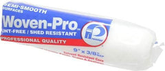 Premier Paint Roller - 3/8" Nap, 9" Wide Paint Woven-Pro Roller Cover - Semi-Smooth Texture, Woven - Eagle Tool & Supply