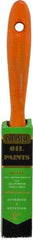 Premier Paint Roller - 1" Flat Hog Varnish Brush - 2-1/4" Bristle Length, 6-1/4" Wood Handle - Eagle Tool & Supply