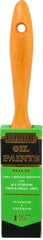 Premier Paint Roller - 1-1/2" Flat Hog Varnish Brush - 2-1/4" Bristle Length, 6-1/2" Wood Handle - Eagle Tool & Supply