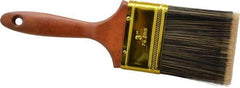 Premier Paint Roller - 3" Flat Synthetic Varnish Brush - 3" Bristle Length, 6-3/4" Wood Handle - Eagle Tool & Supply