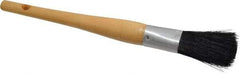 Premier Paint Roller - 3/4" Oval Hog Sash Brush - 2-1/2" Bristle Length, 8" Wood Handle - Eagle Tool & Supply