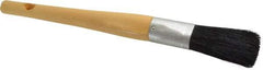 Premier Paint Roller - 1" Oval Hog Sash Brush - 2-3/4" Bristle Length, 8" Wood Handle - Eagle Tool & Supply
