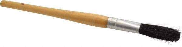 Premier Paint Roller - 1/4" Oval Hog Sash Brush - 1-3/4" Bristle Length, 5" Wood Handle - Eagle Tool & Supply