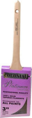 Premier Paint Roller - 3" Angled Synthetic Sash Brush - 3-1/4" Bristle Length, 9" Wood Rattail Handle - Eagle Tool & Supply