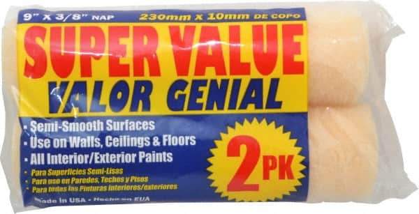 Premier Paint Roller - 3/8" Nap, 9" Wide Paint General Purpose Roller Cover - Semi-Smooth Texture, Polyester - Eagle Tool & Supply