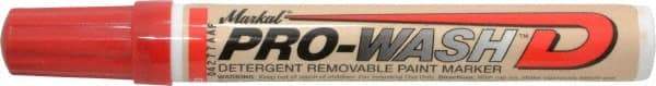 Markal - Red Oil-Based Paint Marker - Fine Tip, Alcohol Base Ink - Eagle Tool & Supply