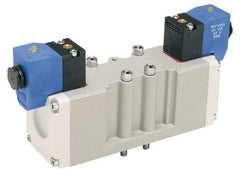 Parker - Double Solenoid, 2 Position, Aluminum Solenoid Valve - Normally Open Through Ports 1 & 2, Nitrile Seal - Eagle Tool & Supply