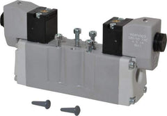 Parker - Double Solenoid, 2 Position, Aluminum Solenoid Valve - Normally Open Through Ports 1 & 2, Nitrile Seal - Eagle Tool & Supply