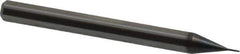 OSG - 0.5mm Diam, 0.4mm LOC, 2 Flute Solid Carbide Ball End Mill - WXL Finish, Single End, 45mm OAL, 4mm Shank Diam, Spiral Flute - Eagle Tool & Supply