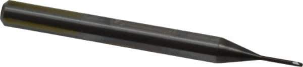 OSG - 0.8mm Diam, 0.6mm LOC, 2 Flute Solid Carbide Ball End Mill - WXL Finish, Single End, 45mm OAL, 4mm Shank Diam, Spiral Flute - Eagle Tool & Supply