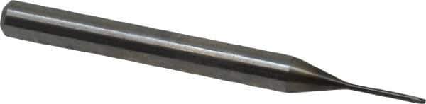OSG - 0.8mm Diam, 0.6mm LOC, 2 Flute Solid Carbide Ball End Mill - WXL Finish, Single End, 45mm OAL, 4mm Shank Diam, Spiral Flute - Eagle Tool & Supply